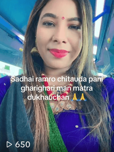 Binita TikTokissa